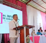 El Presidente municipal, Timoteo Arce Solís, rinde esta mañana, su Primer Informe de Gobierno, al pueblo que le otorgó el mando Constitucional.