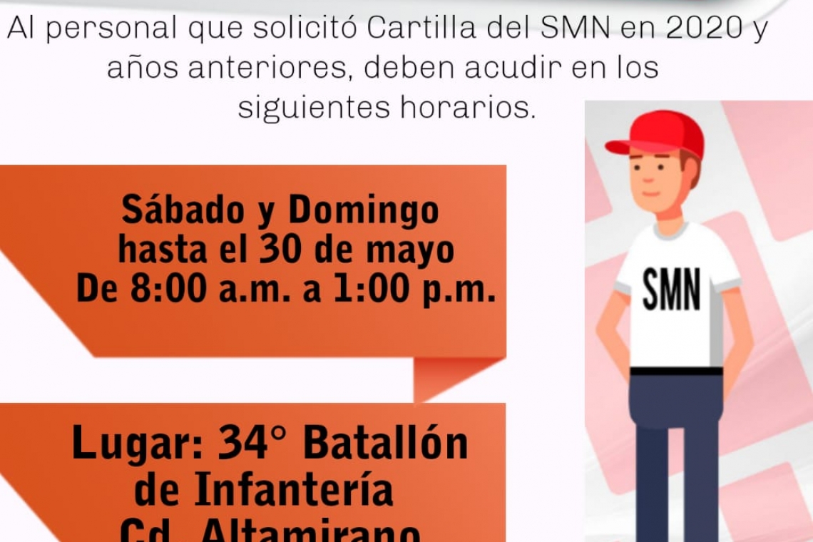 Atento aviso: Entrega de cartillas y hojas de liberación